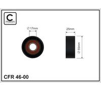 CAFFARO 46-00 Rullo tenditore, Cinghia Poly-V per CITROËN,FORD,MAZDA,PEUGEOT,SUZ