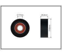 CAFFARO 466-91 Rullo tenditore, Cinghia Poly-V per CITROËN,MINI,PEUGEOT