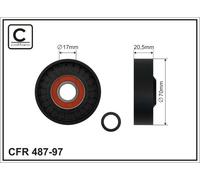 CAFFARO 487-97 Rullo tenditore, Cinghia Poly-V per FORD,VOLVO