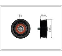 CAFFARO 500010 Rullo tenditore, Cinghia Poly-V per AUDI,SKODA,VW