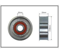 CAFFARO 500100 Galoppino/Guidacinghia, Cinghia Poly-V per CHRYSLER,JEEP