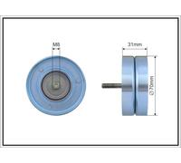 CAFFARO 500151 Galoppino/Guidacinghia, Cinghia Poly-V per CHEVROLET,OPEL,SAAB