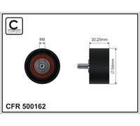 CAFFARO 500162 Galoppino/Guidacinghia, Cinghia Poly-V per CHRYSLER,JEEP,MERCEDES
