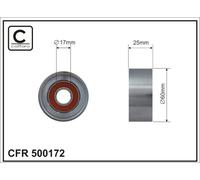 CAFFARO 500172 Rullo tenditore, Cinghia Poly-V per DACIA,RENAULT
