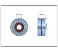 CAFFARO 500186 Rullo tenditore, Cinghia Poly-V per MERCEDES-BENZ