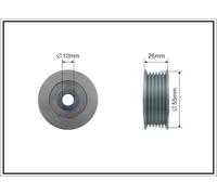 CAFFARO 500188 Galoppino/Guidacinghia, Cinghia Poly-V per MITSUBISHI