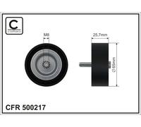 CAFFARO 500217 Galoppino/Guidacinghia, Cinghia Poly-V per MERCEDES-BENZ