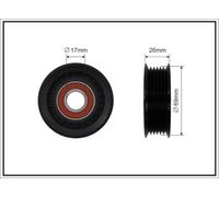 CAFFARO 500219 Galoppino/Guidacinghia, Cinghia Poly-V per FORD,VOLVO