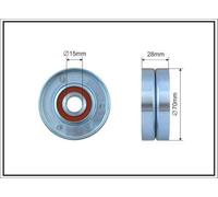 CAFFARO 500252 Rullo tenditore cinghia Poly-V 70mm per VW POLO (9N)