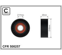 CAFFARO 500257 Rullo tenditore, Cinghia Poly-V per CITROËN,FIAT,PEUGEOT