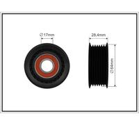 CAFFARO 500260 Rullo tenditore, Cinghia Poly-V per AUDI,PORSCHE,VW