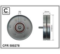 CAFFARO 500278 Galoppino/Guidacinghia, Cinghia Poly-V per AUDI,SEAT,VW