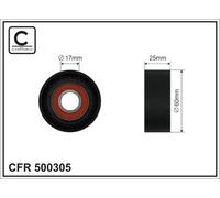 CAFFARO 500305 Rullo tenditore, Cinghia Poly-V per MAZDA