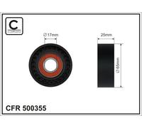 CAFFARO 500355 Rullo tenditore, Cinghia Poly-V per CITROËN,PEUGEOT