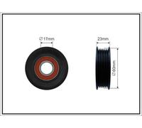 CAFFARO 500390 Rullo tenditore, Cinghia Poly-V per TOYOTA