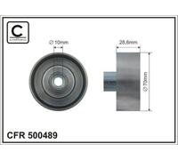 CAFFARO 500489 Galoppino guidacinghia cinghia Poly-V 70mm per PORSCHE 911 (996)