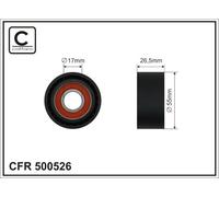 CAFFARO 500526 Rullo tenditore, Cinghia Poly-V per CITROËN,DS,PEUGEOT