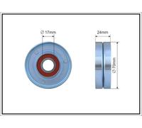 CAFFARO 66-90 Rullo tenditore, Cinghia Poly-V per AUDI