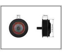 CAFFARO 83-25 Rullo tenditore, Cinghia Poly-V per AUDI,SKODA,VW