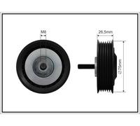 CAFFARO 87-99 Rullo tenditore, Cinghia Poly-V per VW
