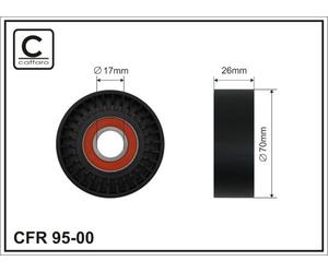 CAFFARO 95-00 Galoppino/Guidacinghia, Cinghia Poly-V per CHRYSLER,JEEP