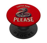 Caffè adesso, per favore, Dragon PopSockets PopGrip Adesivo