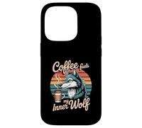 Caffè alimenta il mio lupo interiore illustrazione Custodia per iPhone 14 Pro