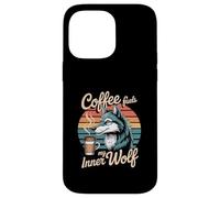 Caffè alimenta il mio lupo interiore illustrazione Custodia per iPhone 14 Pro Max