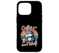Caffè alimenta il mio lupo interiore illustrazione Custodia per iPhone 16 Pro