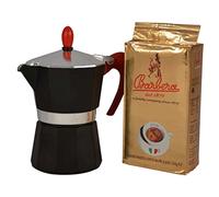 Caffè Barbera Moka da 3 Tazze - Caffettiera Classica + 250gr di Caffè Macinato- Idea Regalo