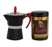 Caffè Barbera Moka da 3 Tazze - Caffettiera Classica + Can 250g di Caffè Macinato - Idea Regalo
