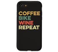 Caffè Bici Vino Ripetizione Divertente Ciclismo Ciclista Biker Custodia per iPhone SE (2020) / 7/8