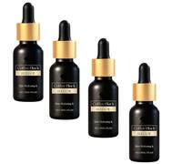 Caffè Black Seed Oil Face Serum - Miscela con ricino, vitamina E e olio di semi di caffè per l'idratazione profonda, rassodante e illuminante della pelle, viso leggero e ad assorbimento (4PCS)