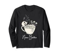 Caffè bollente con scheletro sarcastico mai meglio Maglia a Manica