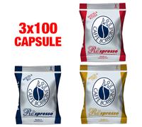 Caffè Borbone 300 capsule Respresso per Nespresso MIX ROSSA, BLU, ORO