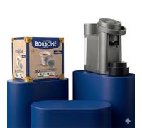 CAFFÈ BORBONE Bluemoon Macchina da Caffè a Cialde (Grigia, Macchina + Cialda Blu)