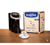CAFFÈ BORBONE Bluemoon Macchina da Caffè a Cialde (Nero, Macchina + Cialda Blu)
