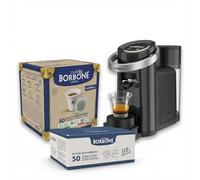 CAFFÈ BORBONE Bluemoon Macchina da Caffè a Cialde (Nero, Macchina + Cialda Blu + Kit Ecologico)