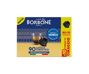 CAFFE' BORBONE Capsule Compatibili Dolce Gusto - Miscela Nobile 80+10 caps