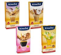 Caffè Borbone capsule Nespresso 2 GINSENG 2 CORTADO 2 ORZO 2 THE LIMONE