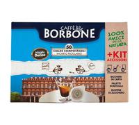 Caffe Borbone Confezione 50 Cialde ESE 44 mm Miscela DECISA CON KIT ACCESSORI