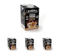 Caffè Borbone CREMA CAFFÈ - 1 Brick 550g - Crema a base di latte con caffè solubile delattosata, UHT a lunga conservazione - Senza Lattosio e Senza Glutine - Latte e panna Italiani (Confezione da 4)