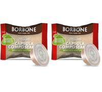 Caffè Borbone Don Carlo Compostabile, Miscela Rossa - 100 Capsule - Compatibili con le Macchine ad uso domestico Lavazza* A Modo Mio* (Confezione da 2)