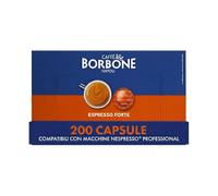 Caffè Borbone Espresso Forte - Capsule Compatibili con le Macchine ad uso domestico Nespresso* Professional* - Ideali per un Caffè Forte, Intensità 8/10 (200)