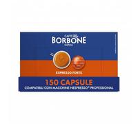 Caffè Borbone Espresso Forte - Capsule Compatibili con le Macchine ad uso domestico Nespresso* Professional* - Ideali per un Caffè Forte, Intensità 8/10 (150)