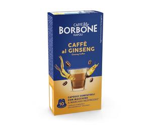 Caffè Borbone Ginseng - Caffè al Ginseng - 60 capsule (6 confezioni da 10) - Compatibili con le Macchine ad uso domestico Nespresso*
