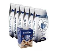 Caffè Borbone in grani miscela Blu 1 kg x 6 e Crema Fredda al Caffè 550 gr