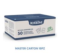 CAFFE'' BORBONE KIT ECO ACCESSORI 50PZ BICCHIERINI + PALETTE + ZUCCHERO (MASTER