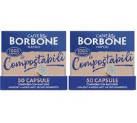 Caffè Borbone Le Compostabili - 50 Capsule Compatibili Lavazza®* A Modo Mio®*, Caffè Macinato in Capsule Compostabili 100% Arabica - Compatibili con Macchine da caffè Lavazza®* A Modo Mio®*