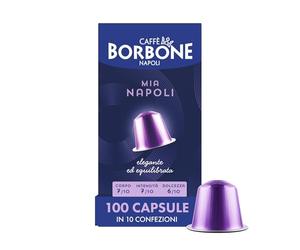 Caffè Borbone Miscela Mia Napoli - 100 Capsule ALLUMINIO (10 confezioni da 10) - Compatibili con le Macchine ad uso domestico Nespresso®*